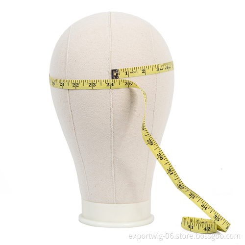 High Quality Wholesale Canvas Cork Head Mannequin Hair Extension Tools White Canvas Block Head for Styling Hair
